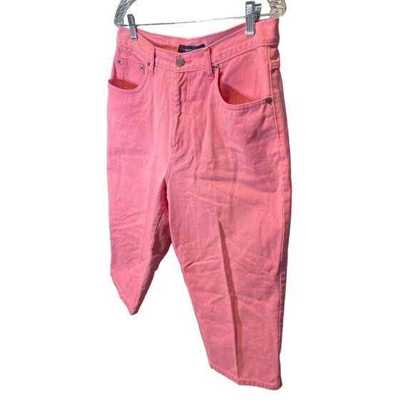 Bill Blass Cropped High Waist Easy Fit Pink Capri Pants Sz 12P - Picture 3 of 6